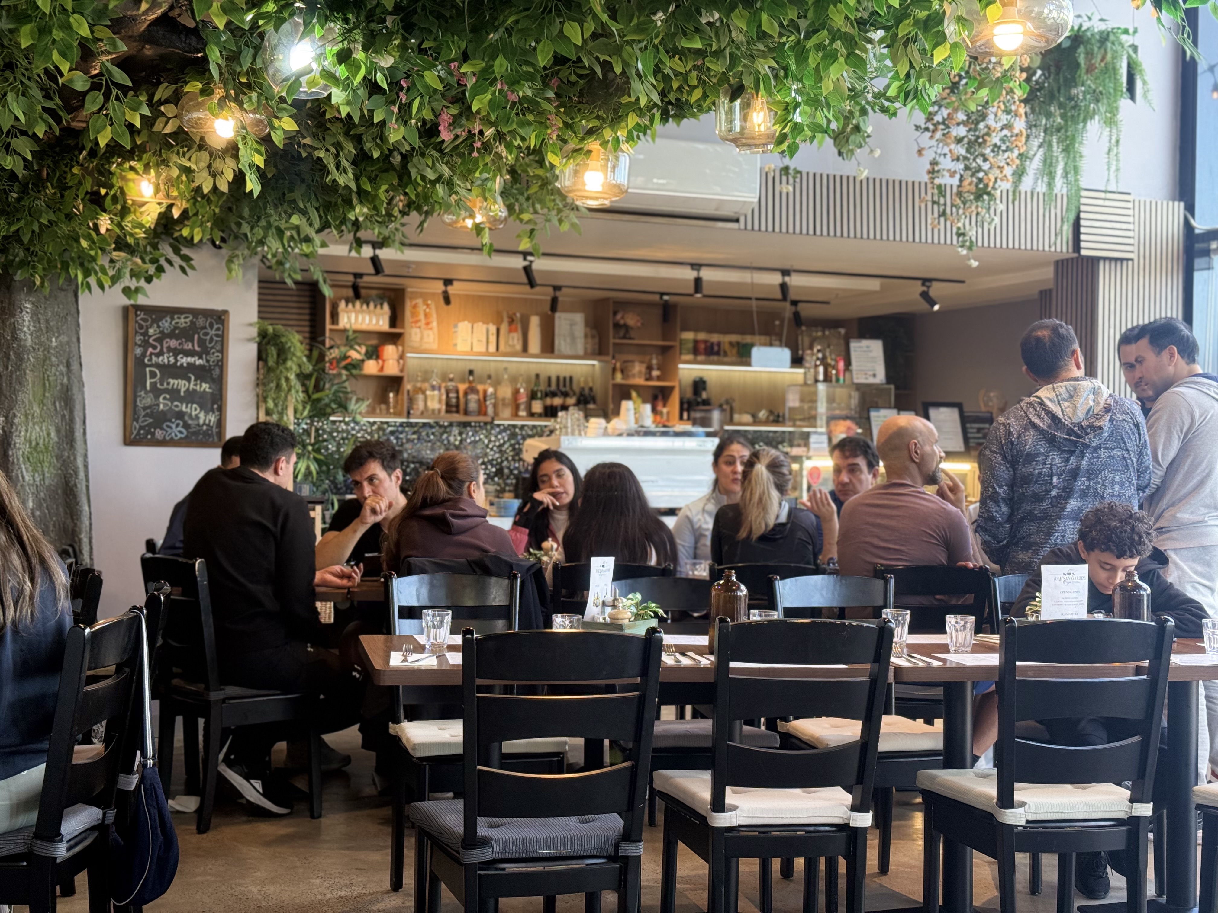 Inside Ramsay Gardens Cafe